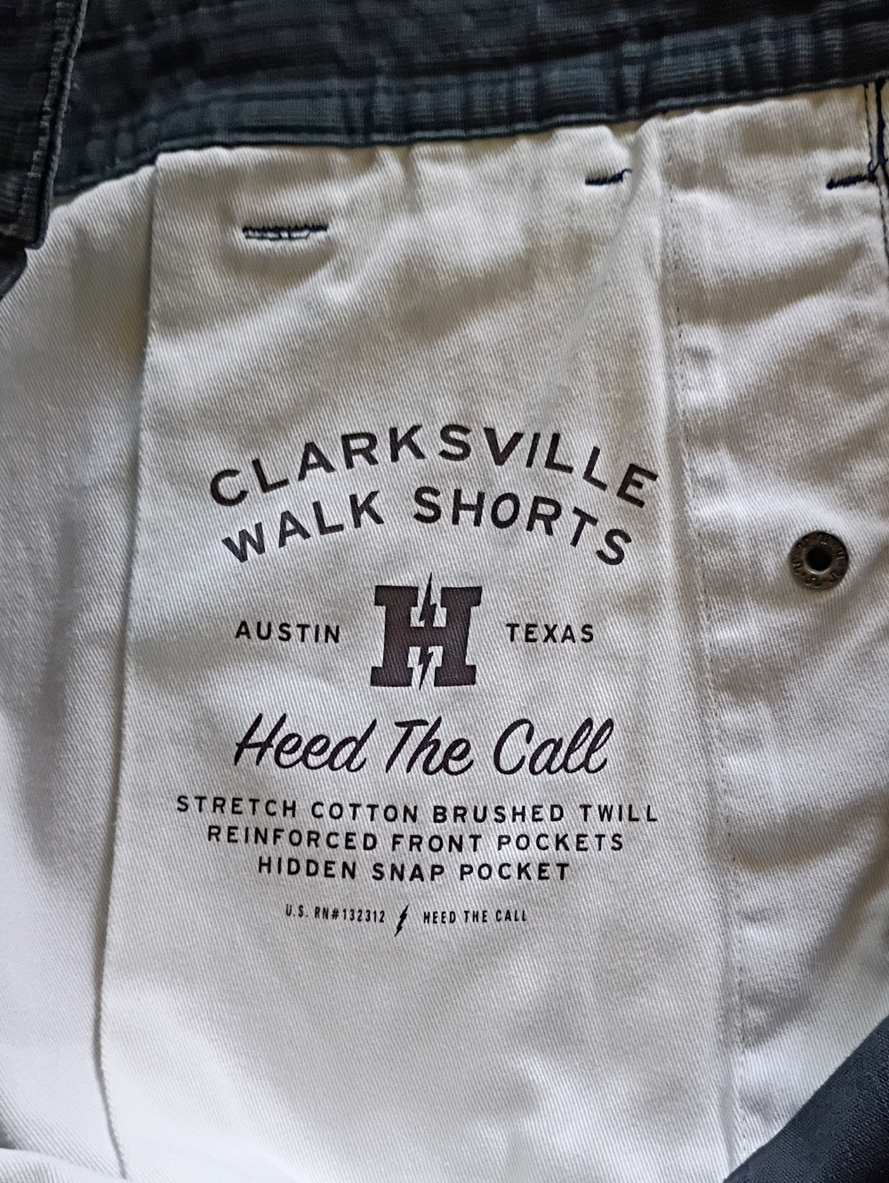 Howler Brothers-Clarksville Walk Shorts-Sz 33-Navy-Stretch Cotton Twill-EUC